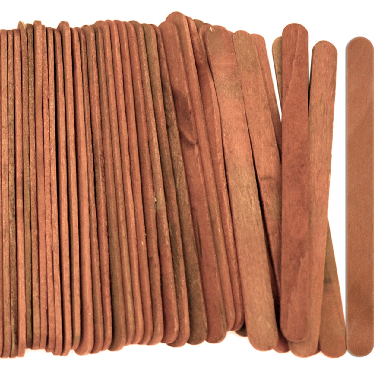 CraftySticks Colored Wood Craft Sticks 4.5 Inch, Red Orange Yellow Green Blue Purple White Black Pink Brown Popsicle Sticks